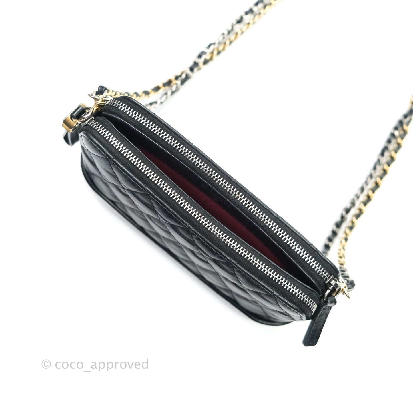 Chanel Gabrielle Clutch With Chain Aged Calfskin Black Mixed Hardware