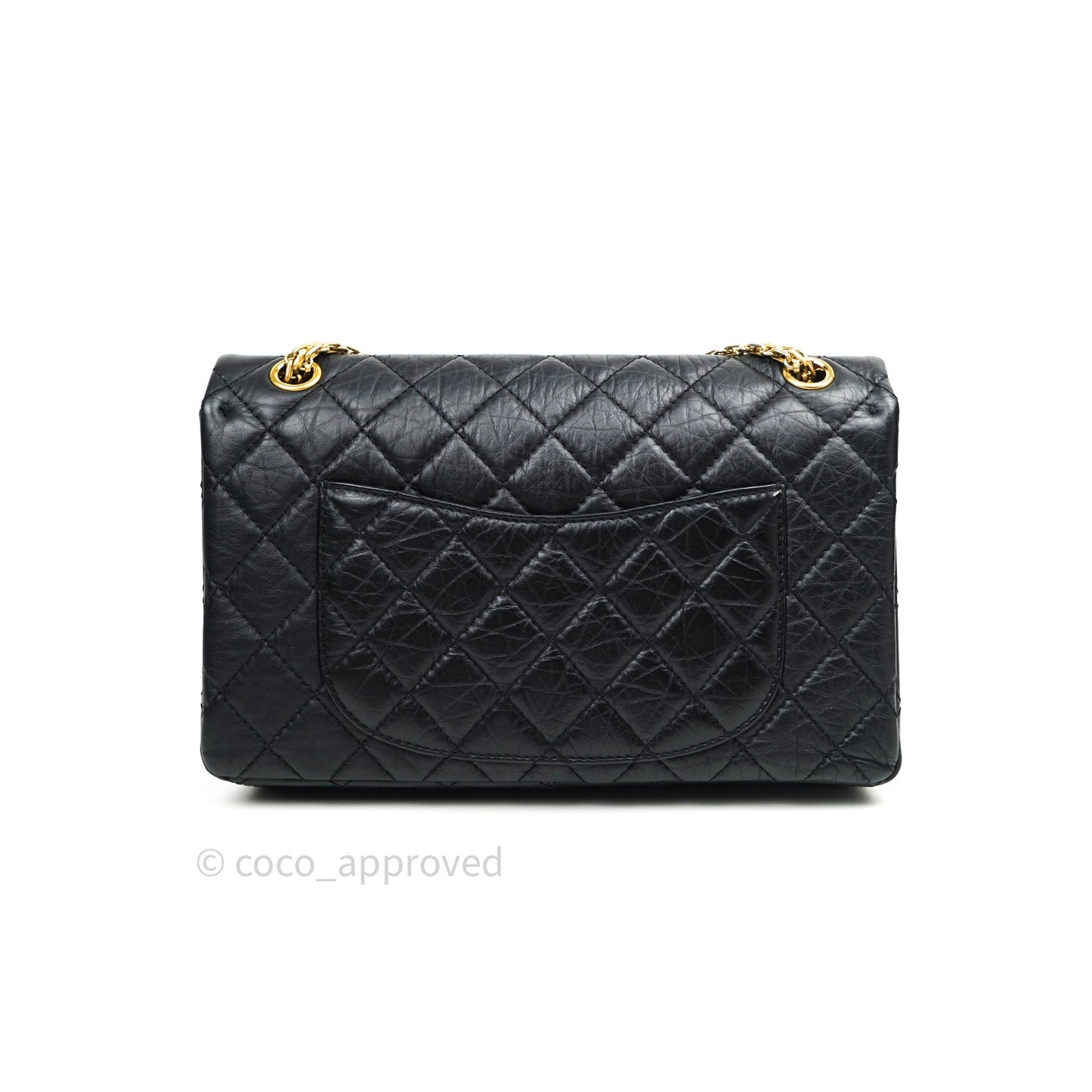 Chanel Reissue Quilted Aged Calfskin Black Gold Hardware 226