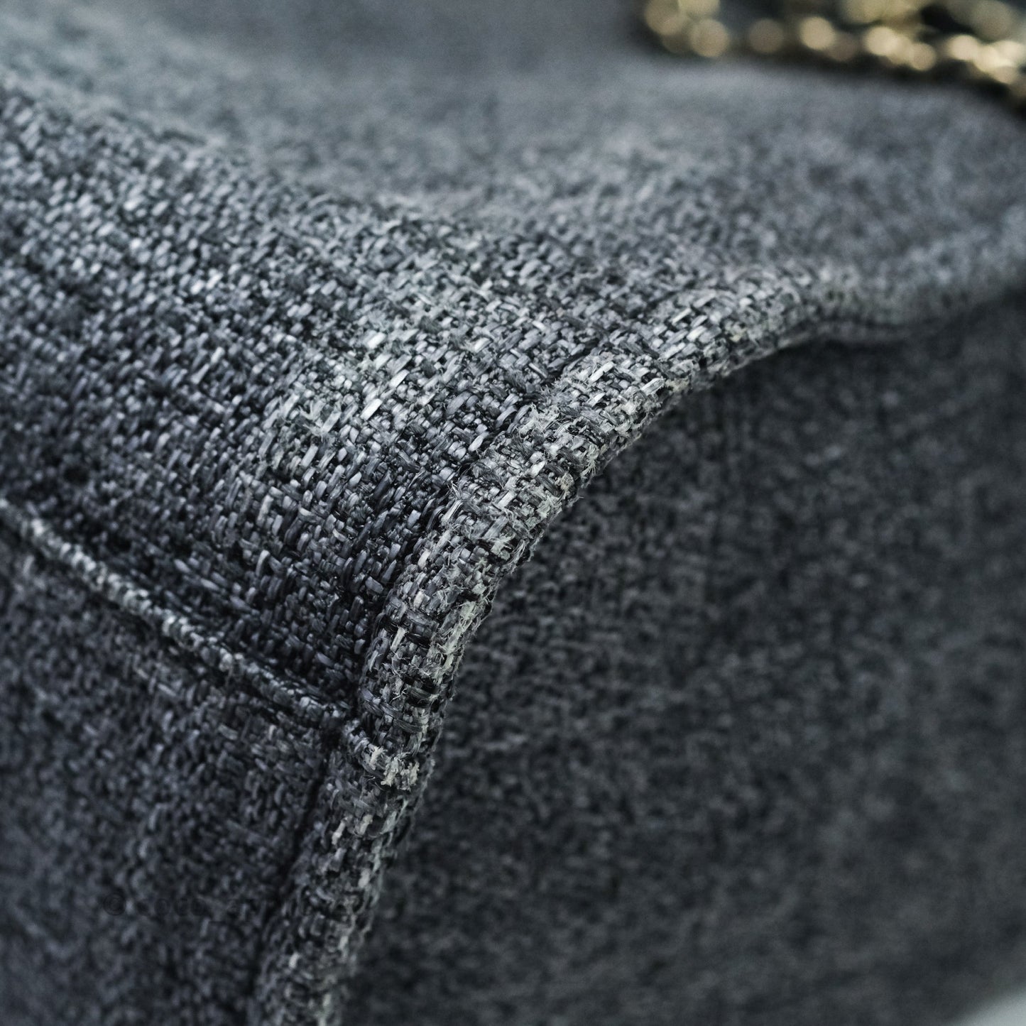 Chanel Large Deauville Charcoal Grey Canvas