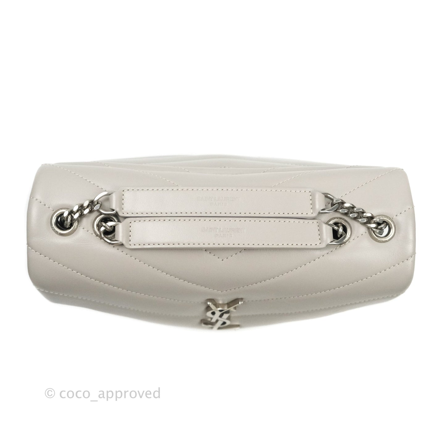 Saint Laurent Loulou Small Bag Light Grey Silver Hardware