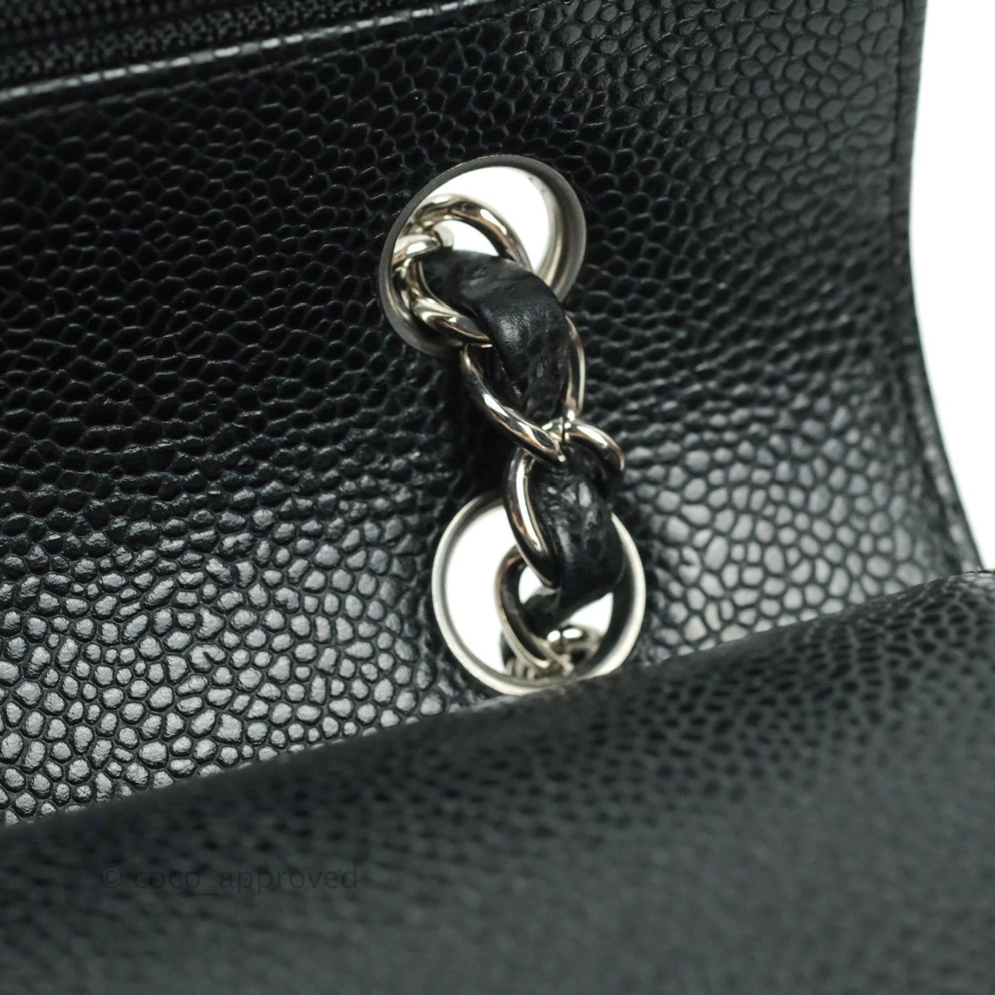 Chanel Classic Small S/M Flap Black Caviar Silver Hardware