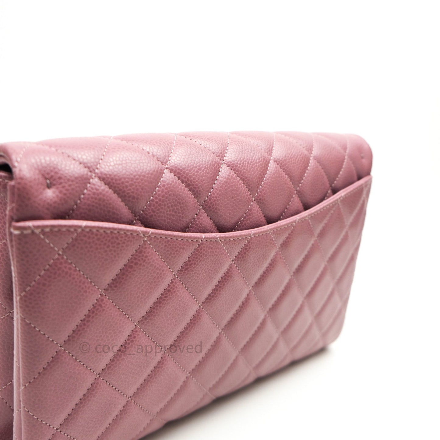 Chanel Quilted Clutch with Chain Pink Mauve Ruthenium Hardware