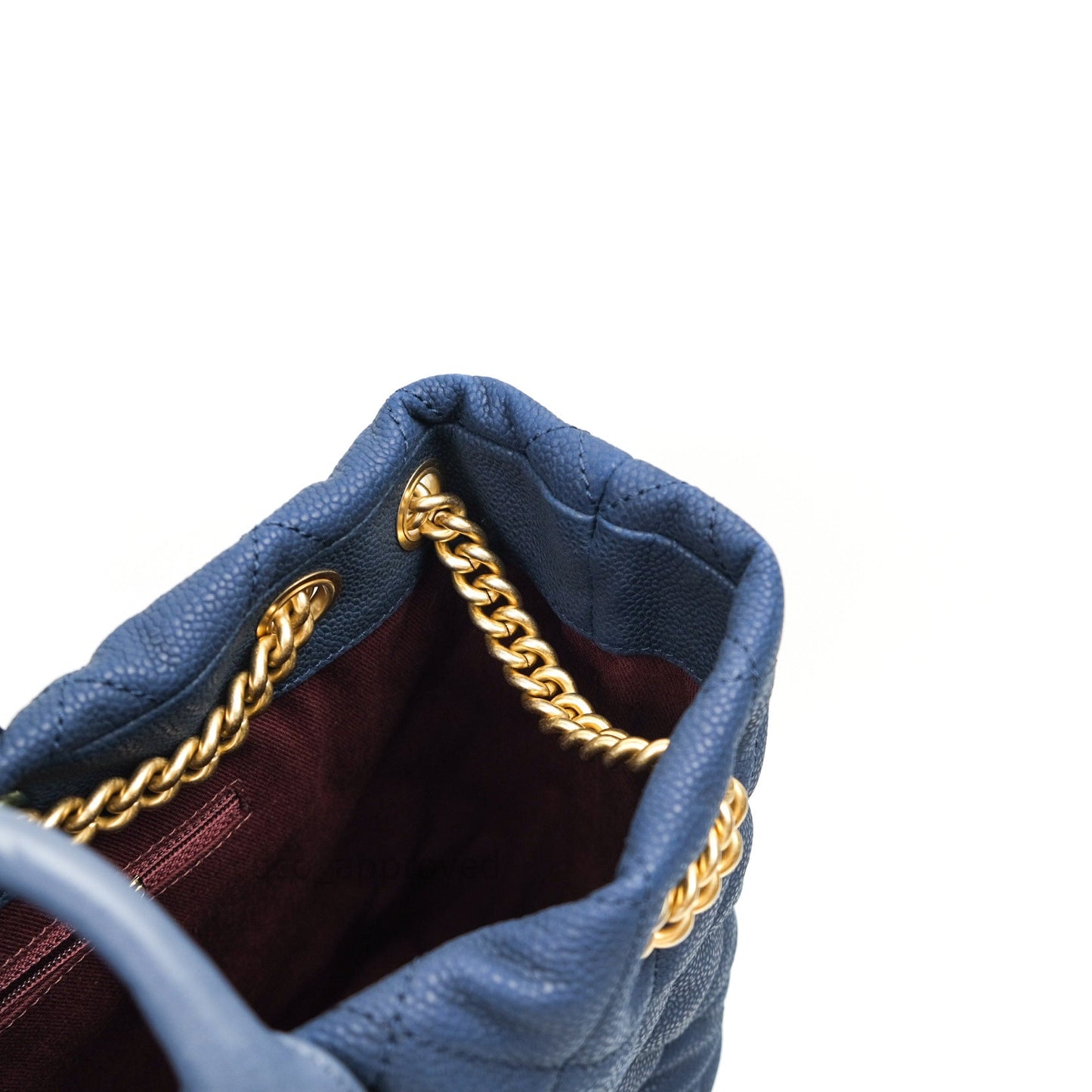 Chanel Iridescent Caviar Quilted Globe Trotter Shopping Tote Blue