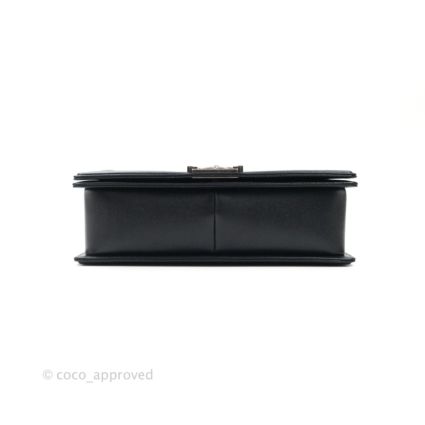 Chanel Boy New Medium Quilted Black Caviar Ruthenium Hardware