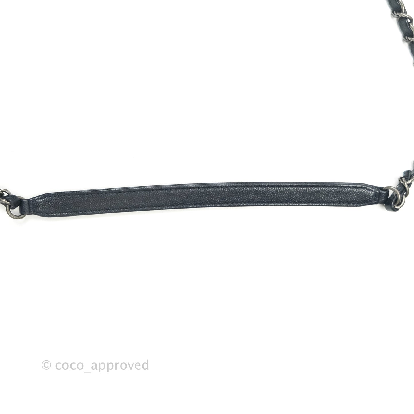 Chanel Small Coco Handle Quilted Navy Caviar Lizard Handle Ruthenium Hardware