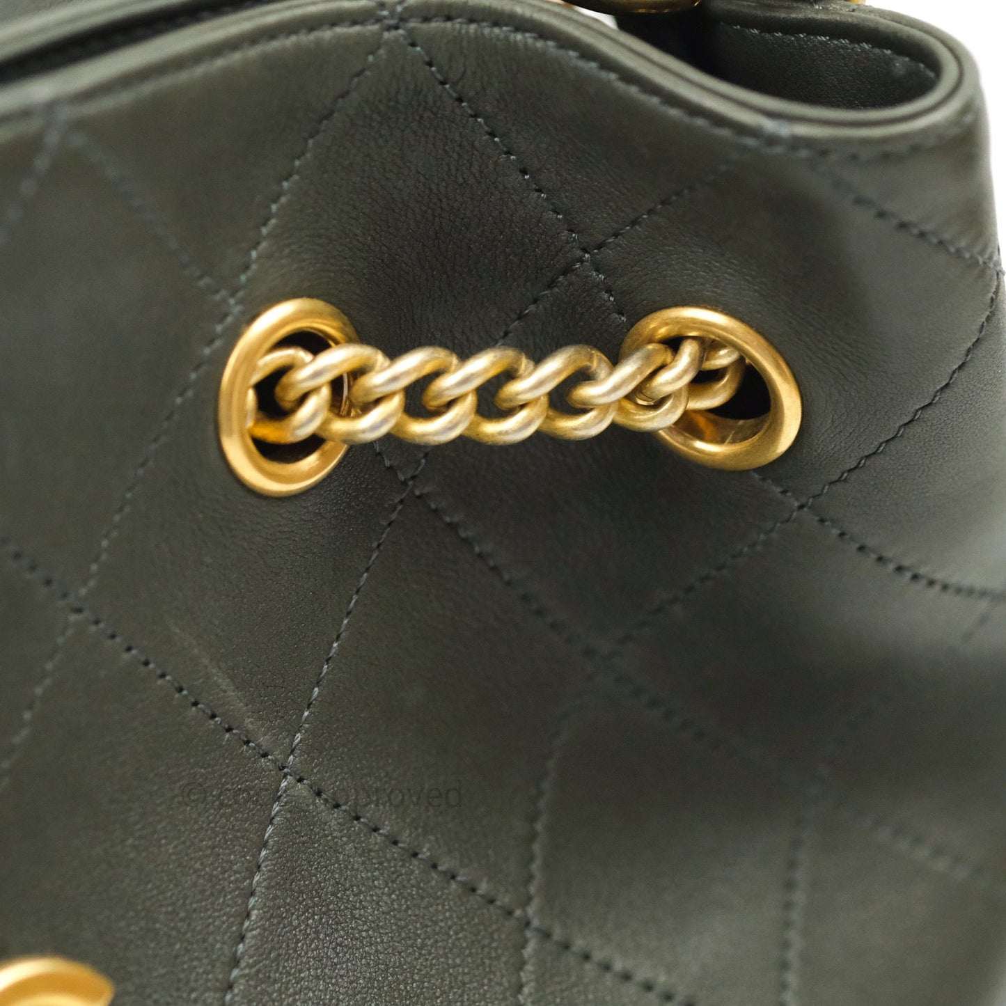 Chanel On My Shoulder Calfskin Bucket Bag⁣