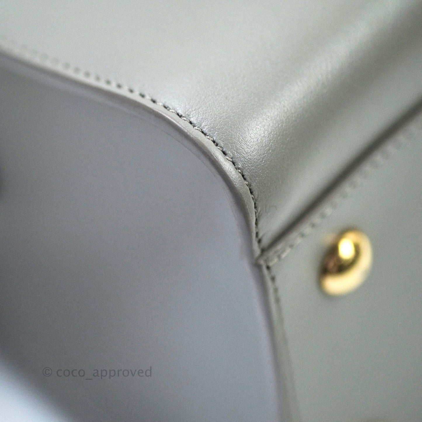 Saint Laurent Calfskin Monogram Cabas Fog