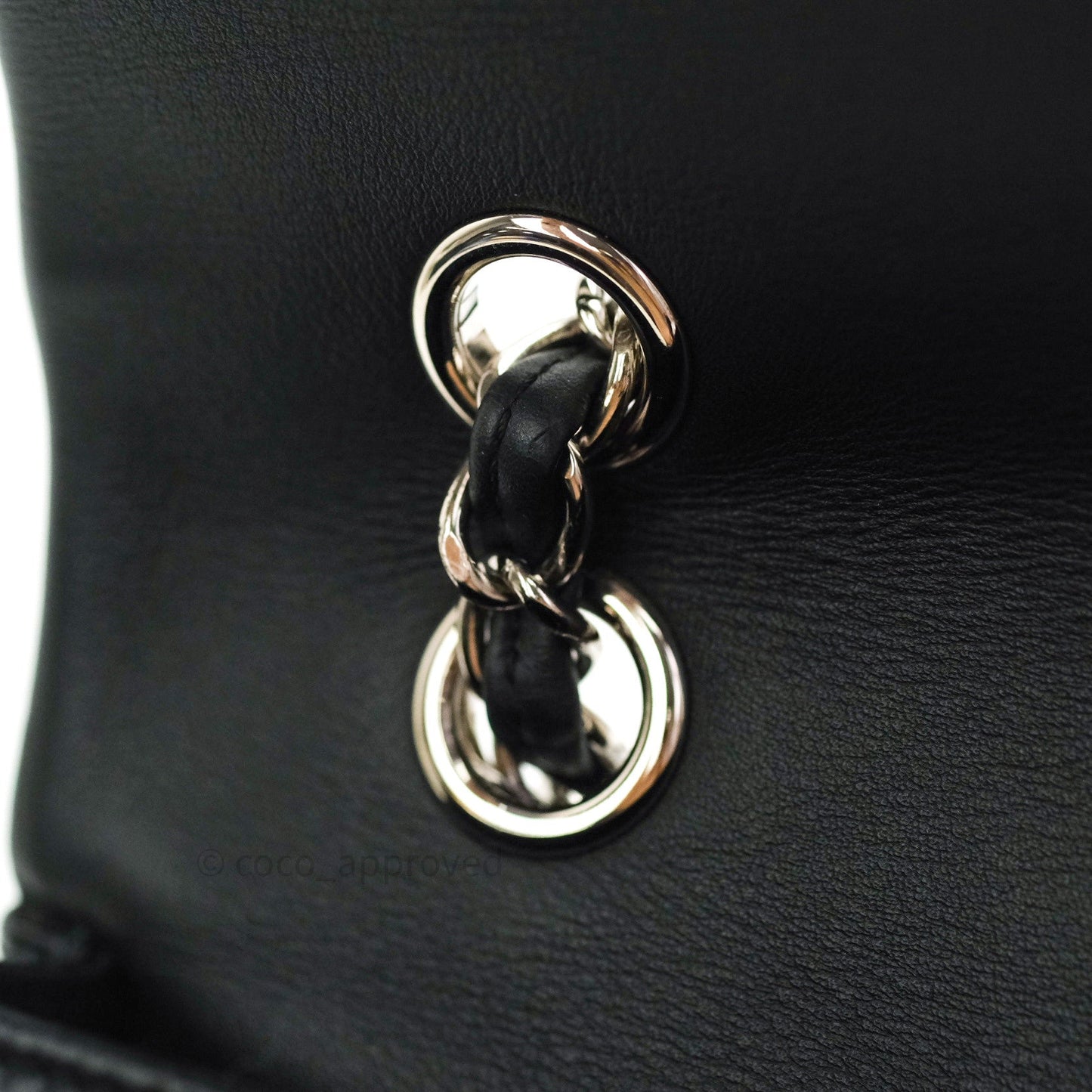 Chanel Bi Quilted Crumpled Calfskin Black Silver Hardware