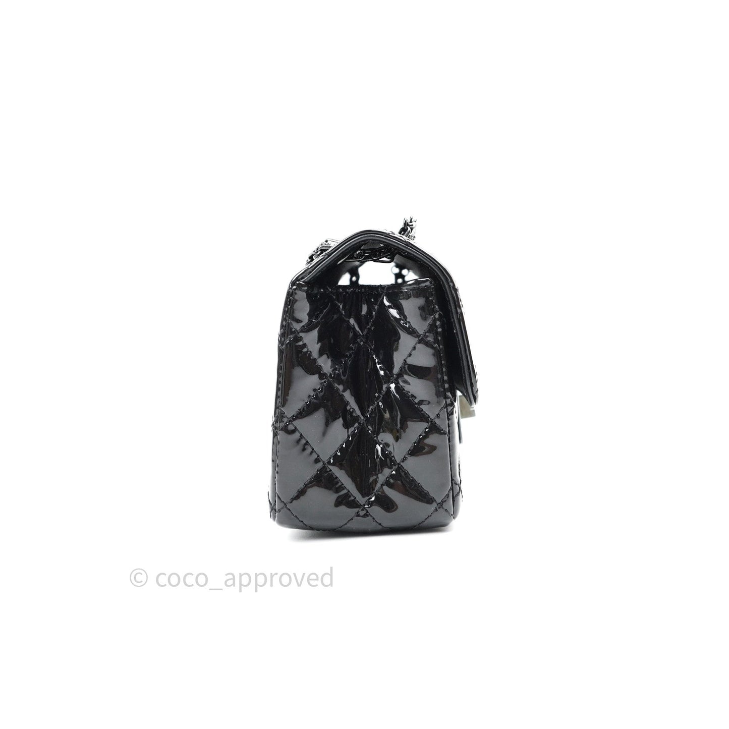 Chanel Mini Reissue 224 So Black Patent Black Hardware