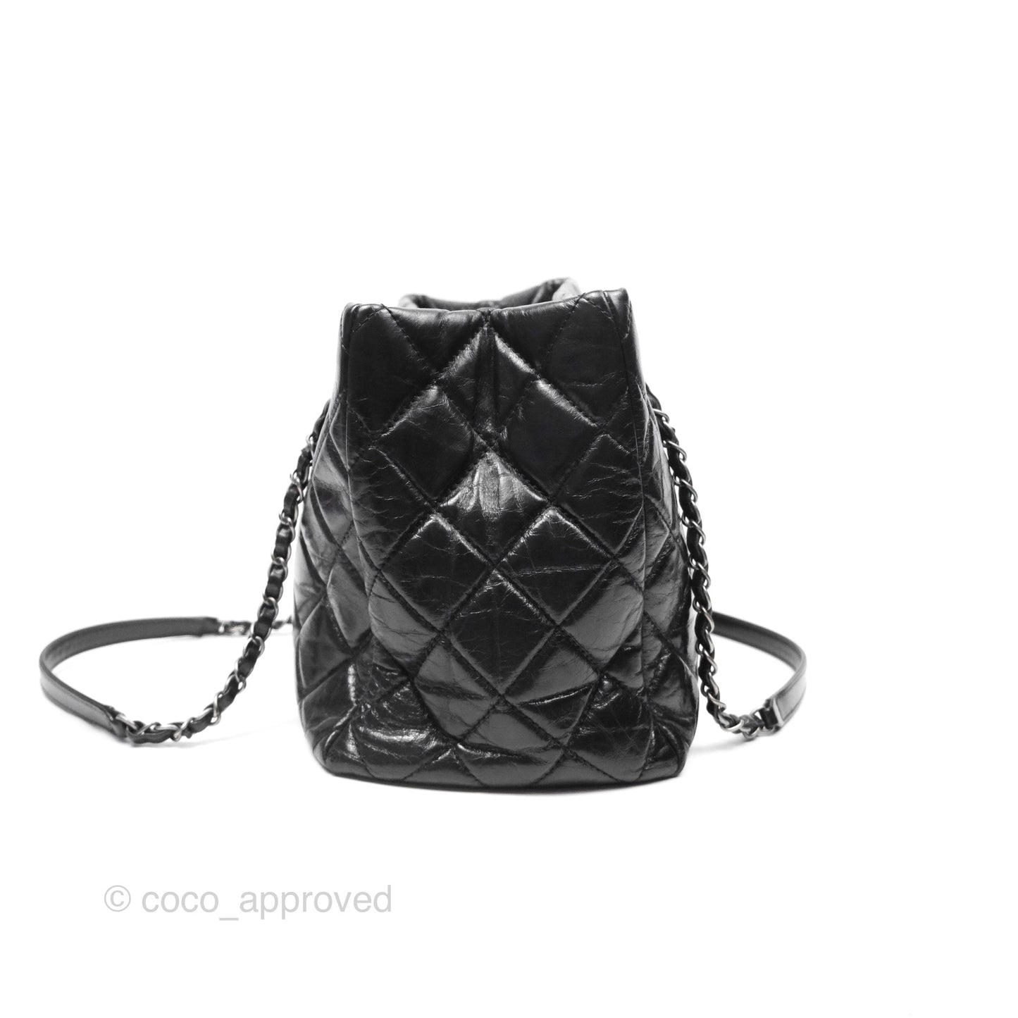 Chanel Large Shopping Tote Black Ruthenium Hardware