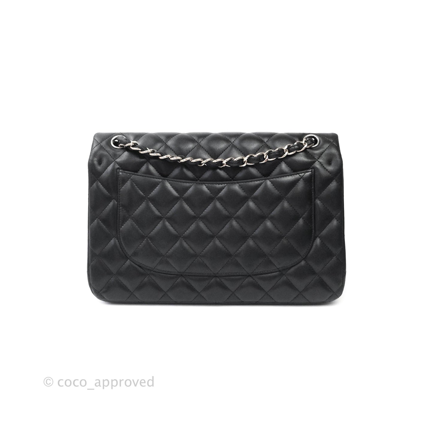 Chanel Jumbo Double Flap Black Lambskin Silver Hardware⁣⁣