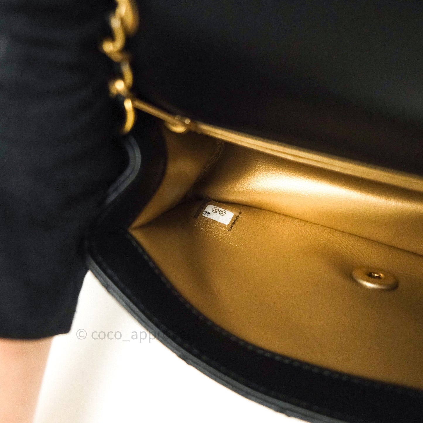 Chanel Mini Rectangular Pearl Crush Quilted Black Lambskin Gold Hardware