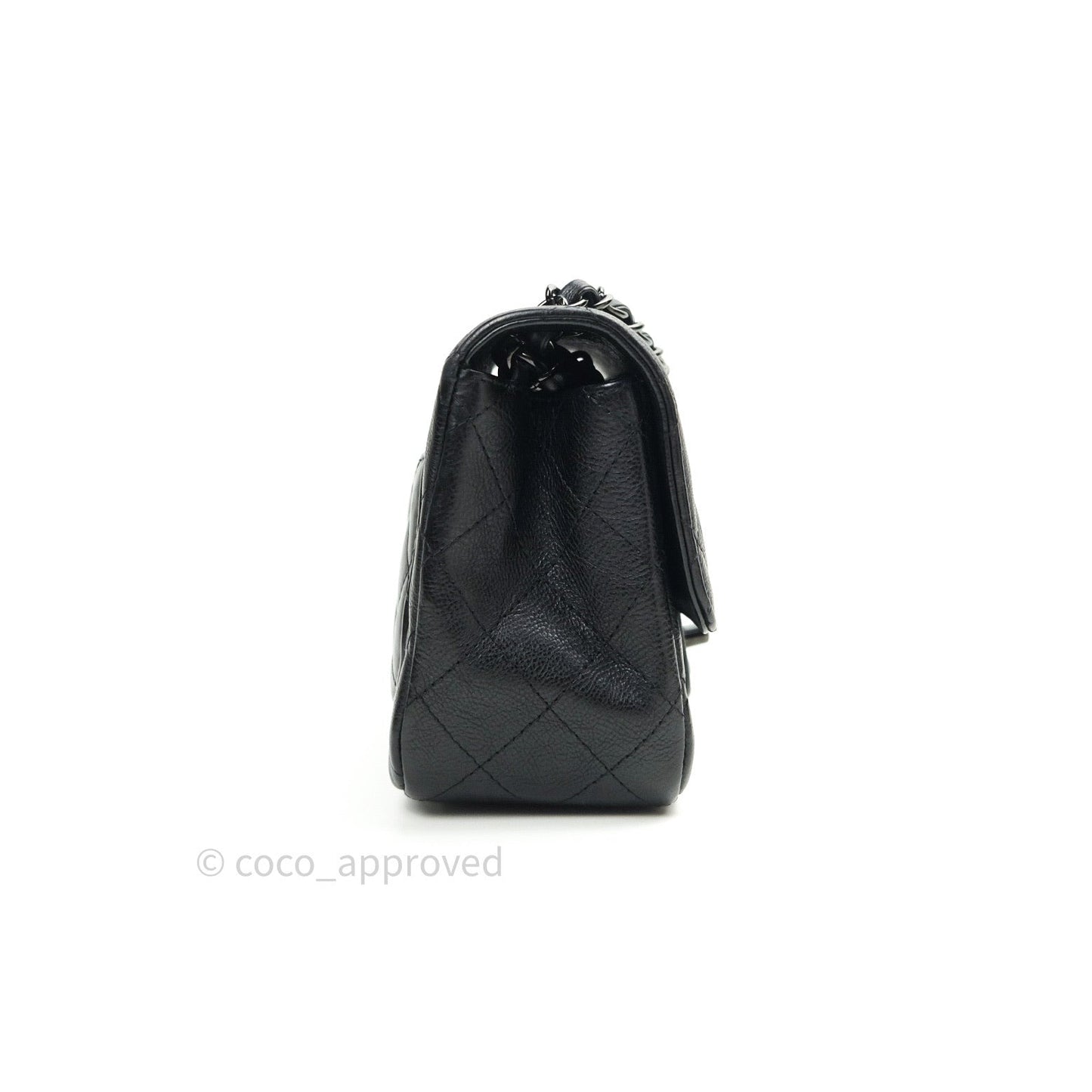 Chanel Quilted Mini Square Flap So Black Crumpled Calfskin
