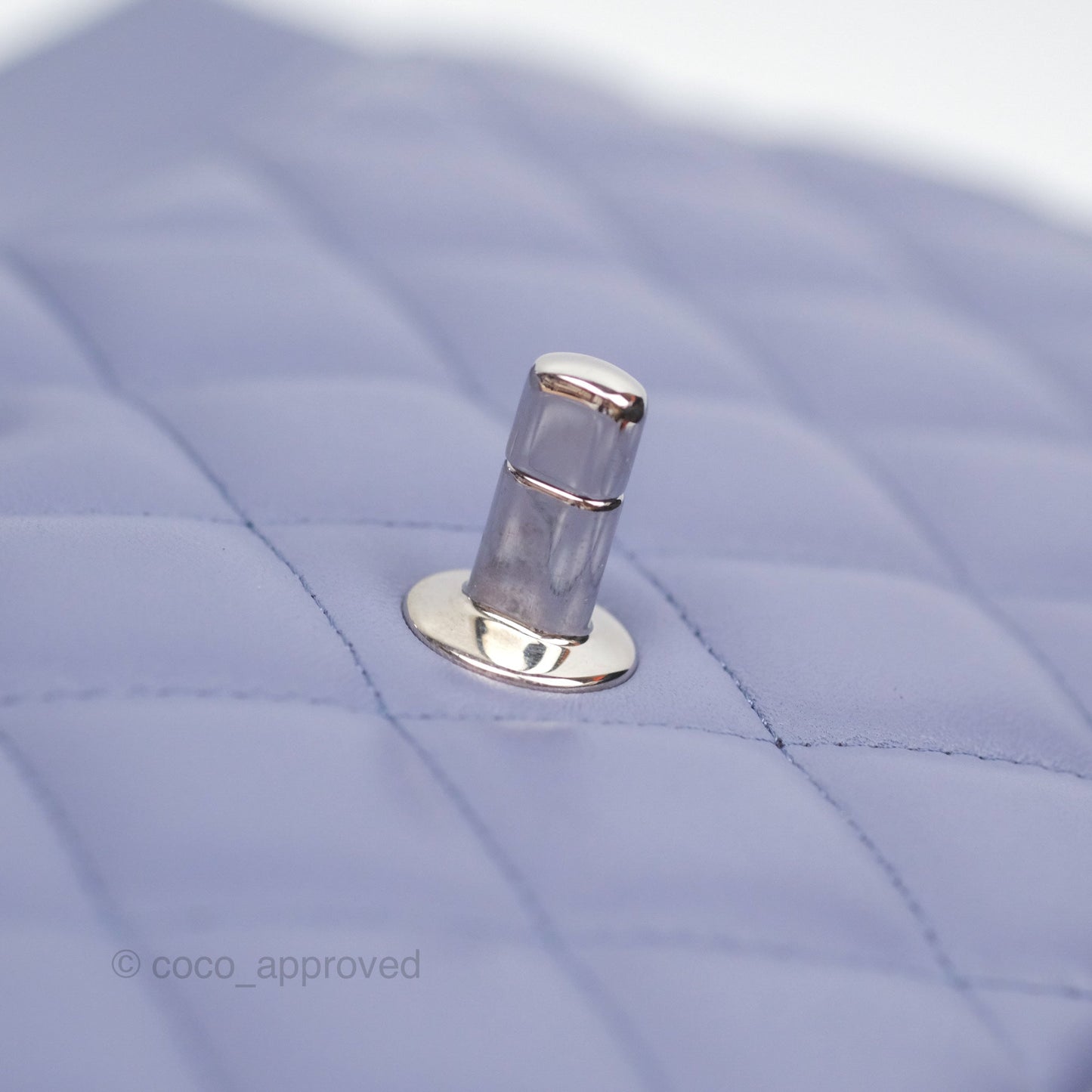 Chanel Jumbo Double Flap Lavender Blue Lambskin Silver Hardware⁣⁣