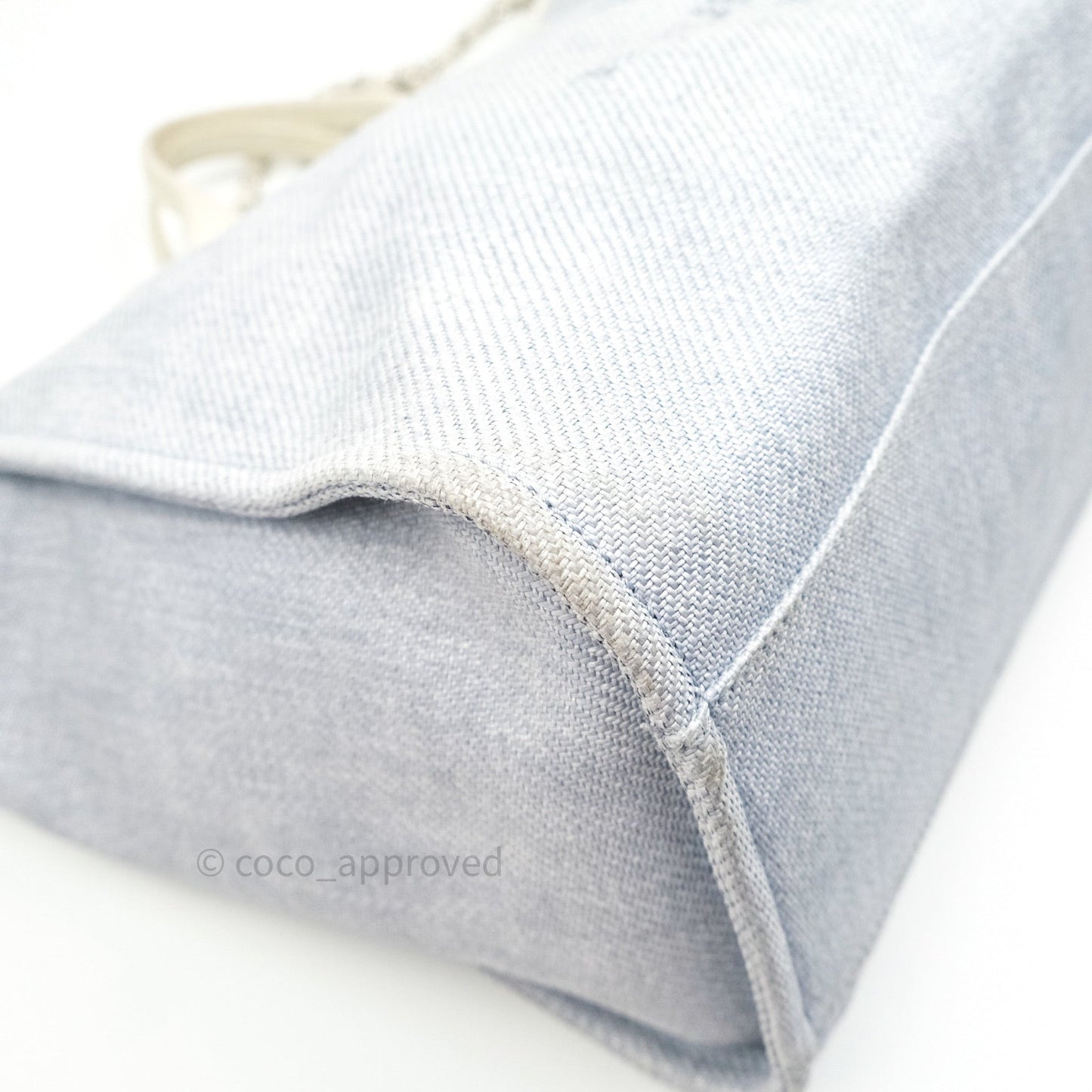 Chanel Canvas Extra Large Deauville Tote Light Grey