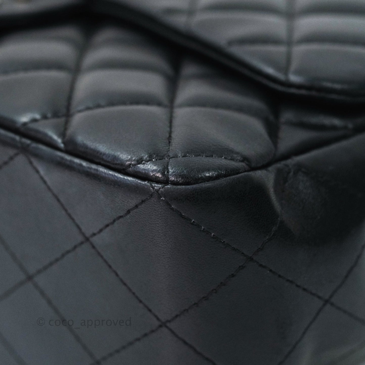 Chanel Jumbo Single Flap Black Lambskin Silver Hardware⁣⁣