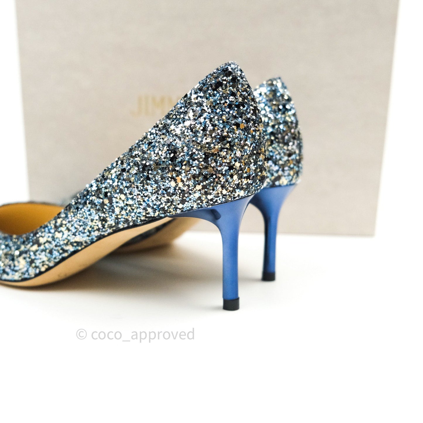 Jimmy Choo Electric Blue Mix Party Coarse Glitter Romy 60