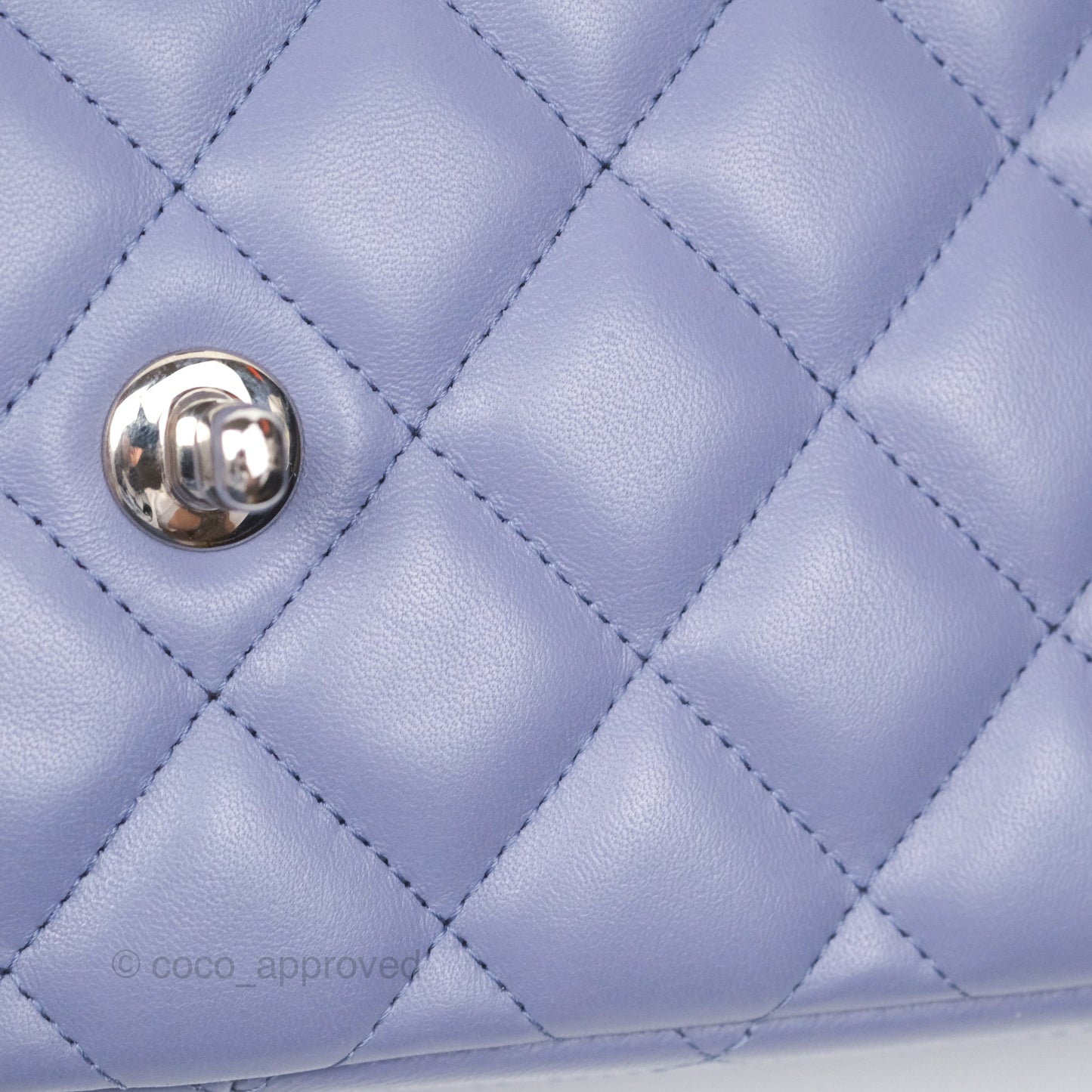 Chanel Jumbo Double Flap Lavender Blue Lambskin Silver Hardware⁣⁣