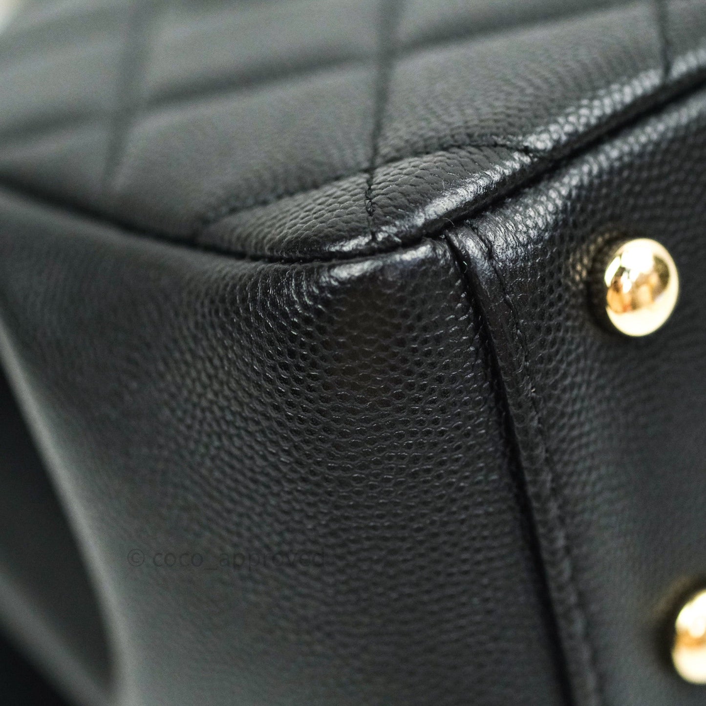 Chanel Quilted Small Business Affinity Flap Black Caviar Light Gold Hardware
