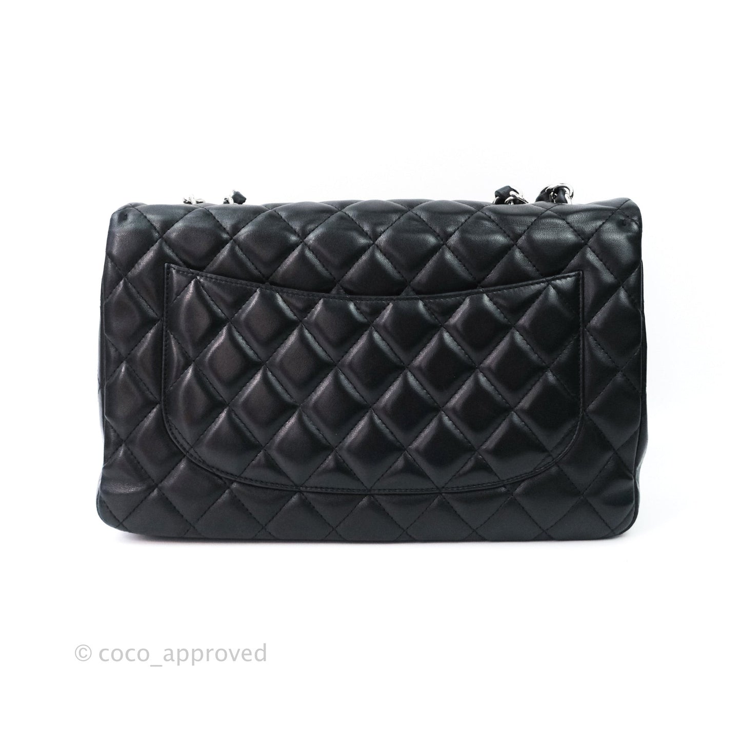 Chanel Jumbo Single Flap Black Lambskin Silver Hardware⁣⁣