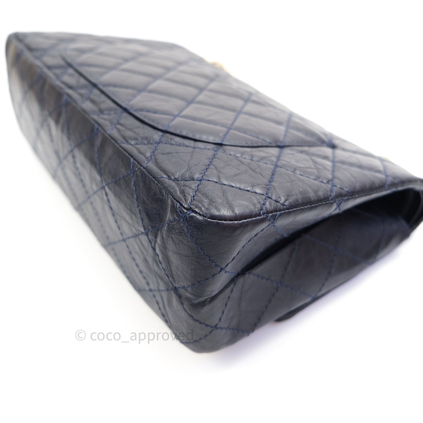 Chanel Reissue Quilted Aged Calfskin Dark Navy Gold Hardware 227