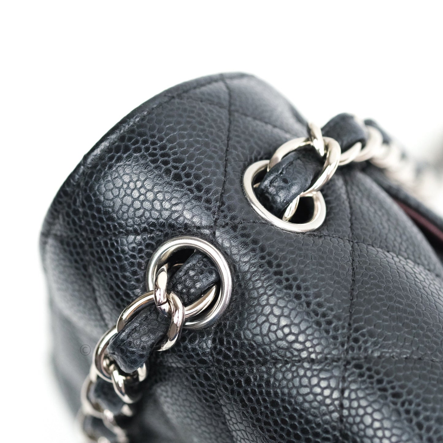 Chanel Caviar Quilted Jumbo Double Flap Black Silver Hardware