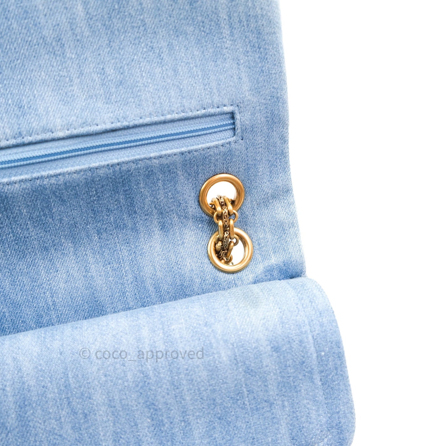 Chanel Reissue Quilted Denim Blue Gold Hardware 226