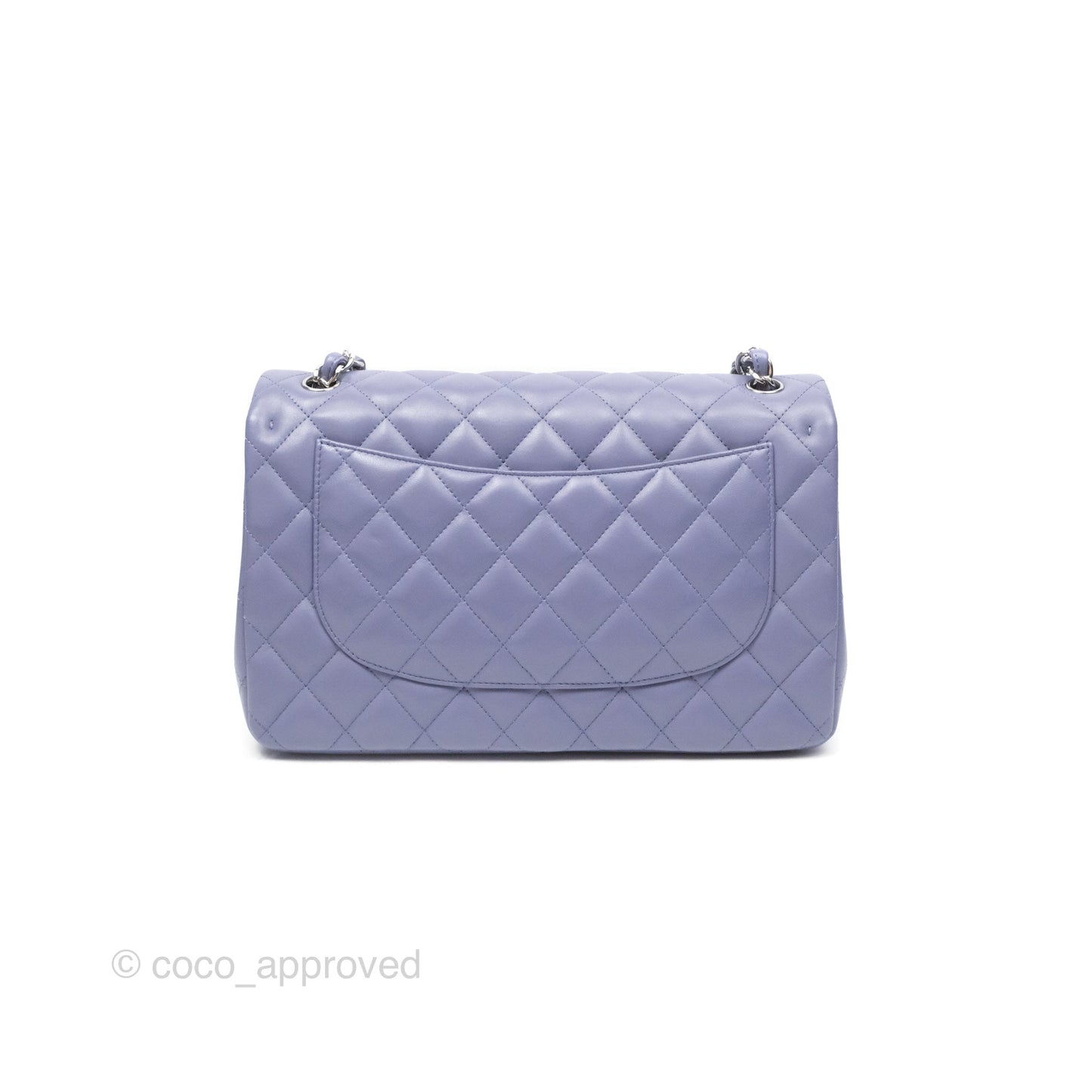 Chanel Jumbo Double Flap Lavender Blue Lambskin Silver Hardware⁣⁣
