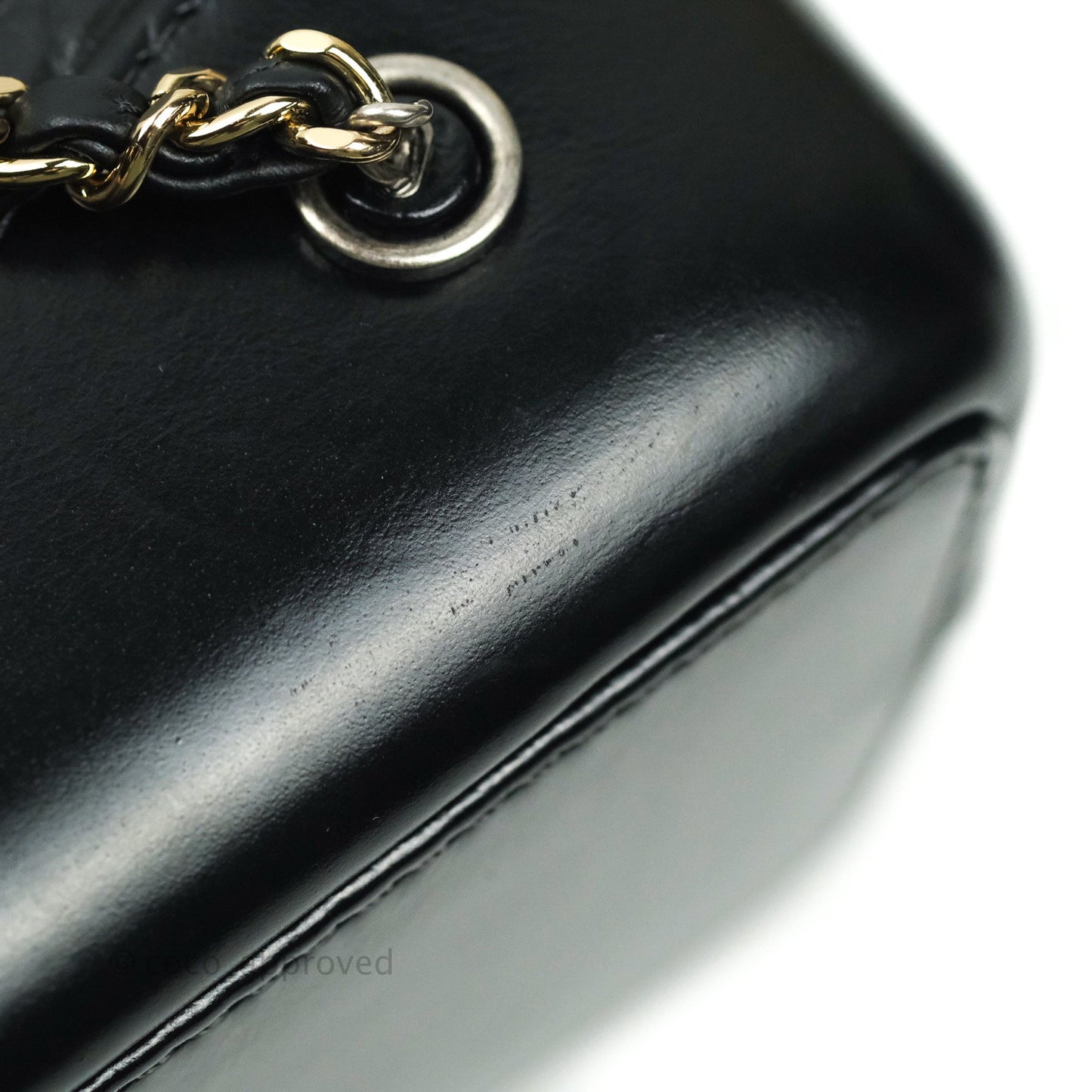 Chanel Gabrielle Backpack Black Aged Calfskin Small Black