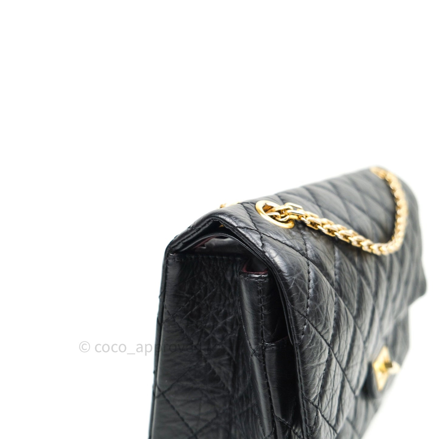 Chanel Reissue Quilted Aged Calfskin Black Gold Hardware 226