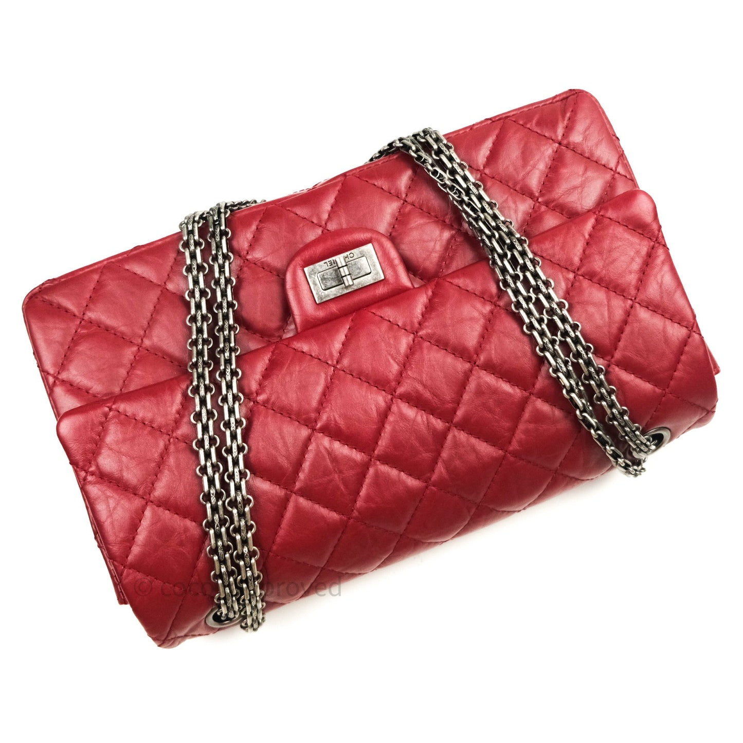 Chanel Reissue Quilted Aged Calfskin Dark Red Ruthenium Hardware 226