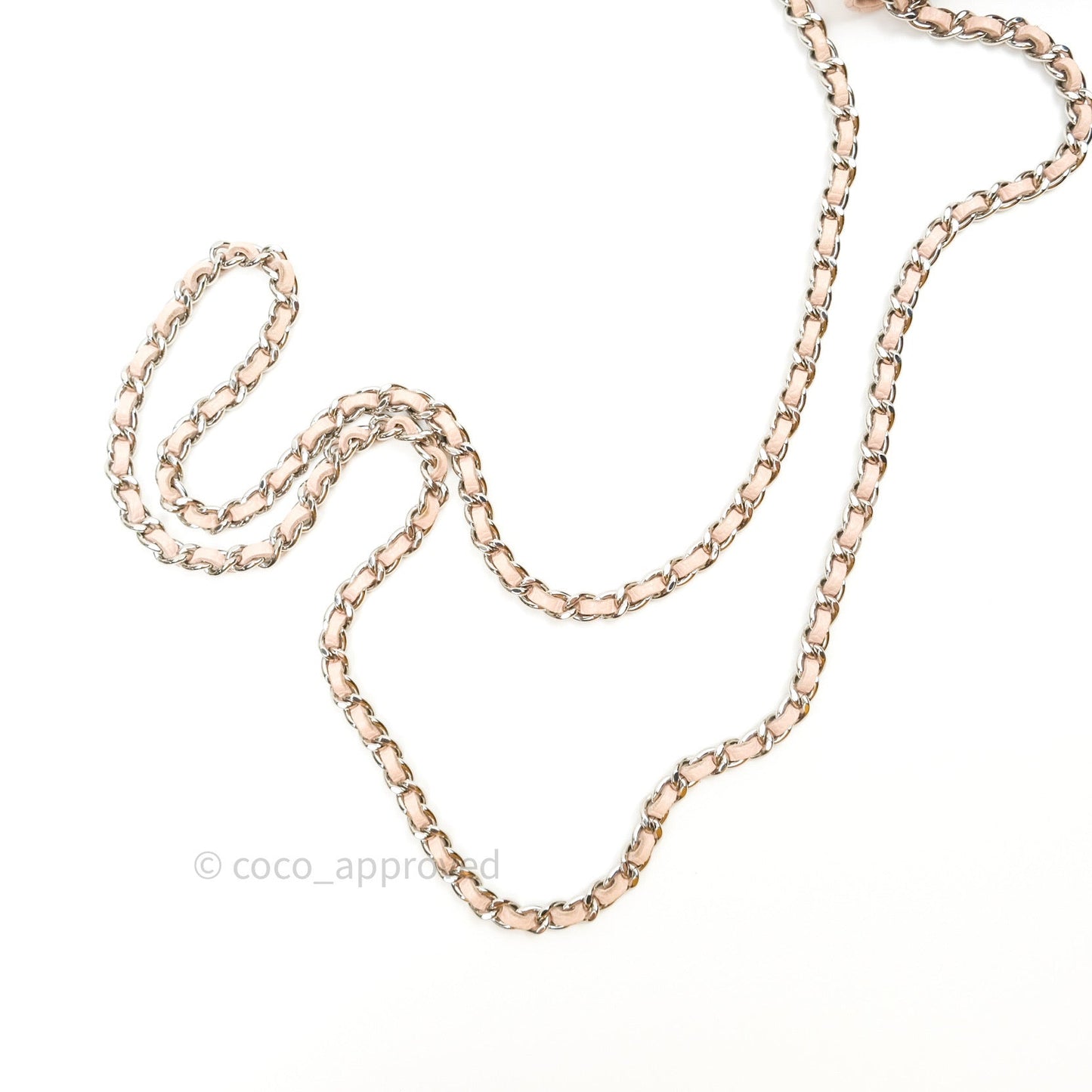 Chanel Quilted Wallet on Chain WOC Baby Pink Caviar Silver Hardware