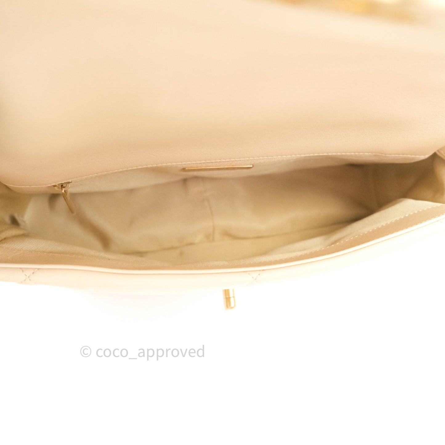 Chanel 19 Medium Beige Lambskin Mixed Hardware