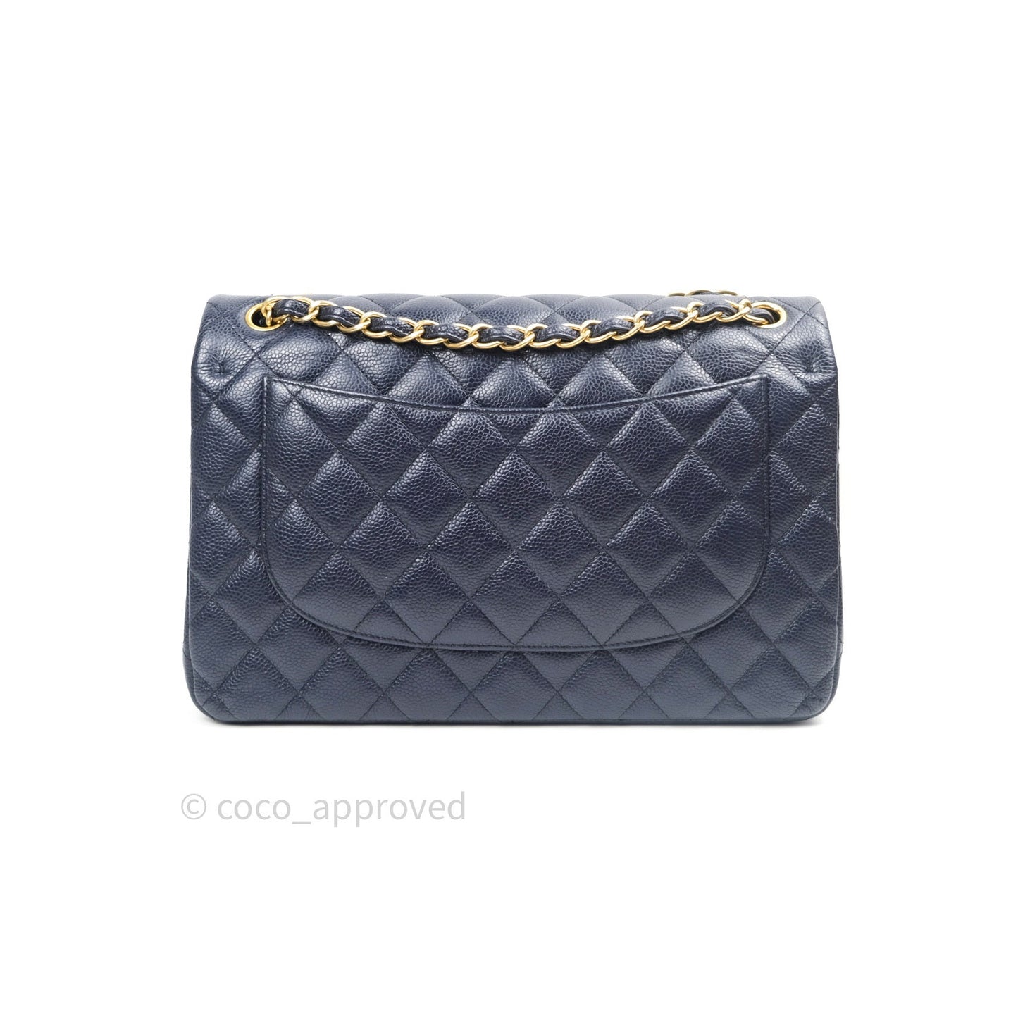 Chanel Jumbo Double Flap Navy Caviar Gold Hardware⁣⁣
