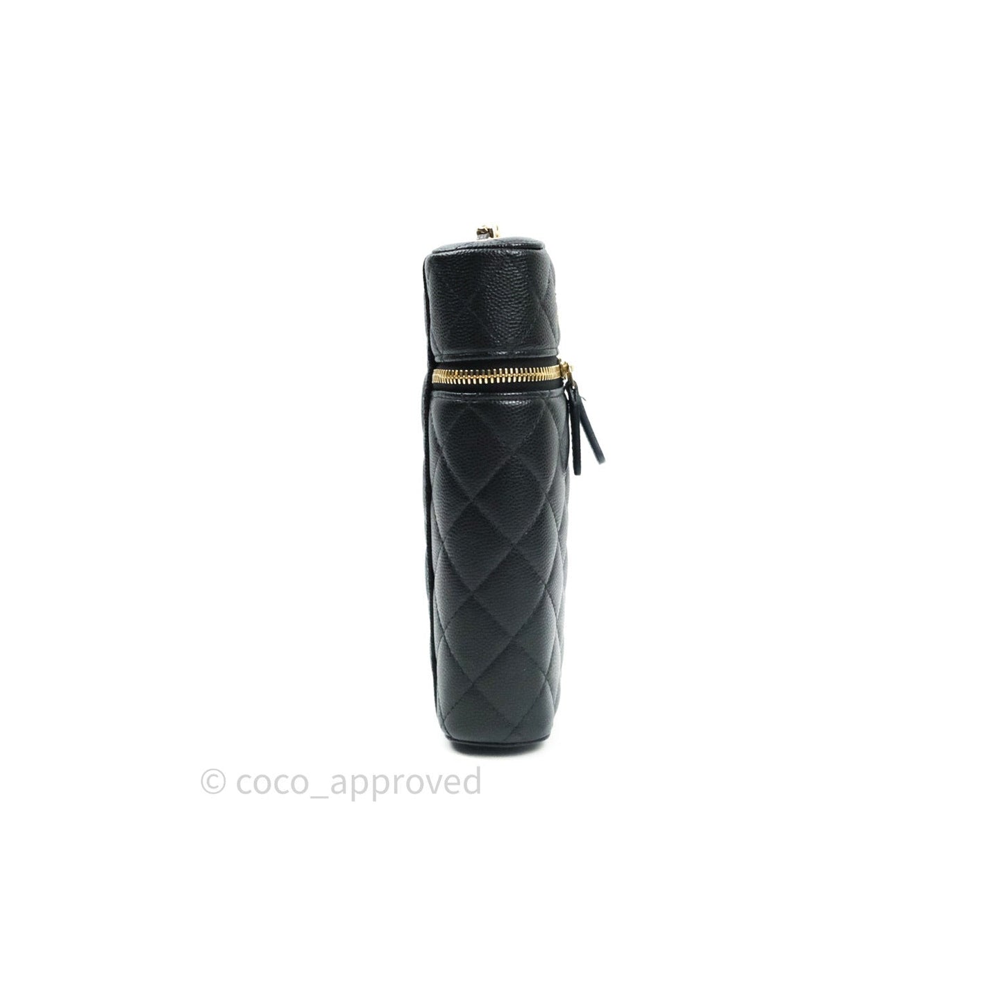 Chanel Vanity Phone Holder With Chain Black Caviar Gold Hardware