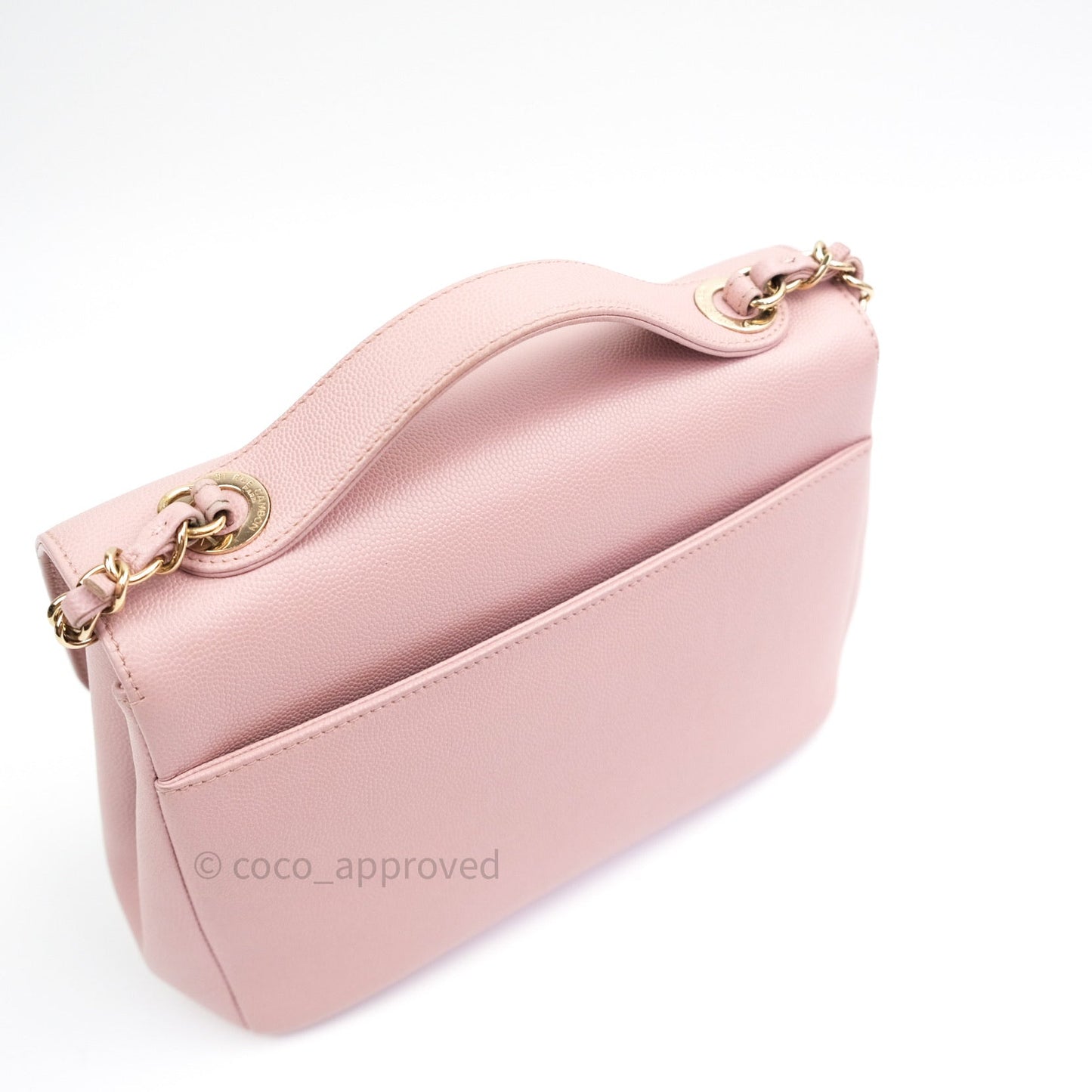 Chanel Quilted Medium Business Affinity Flap Light Pink Light Gold Hardware