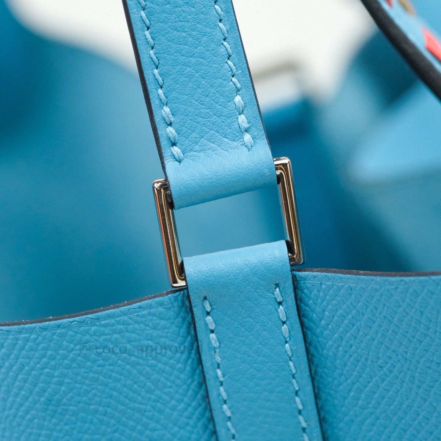 Hermès Picotin 22 Epsom Tressage Blue Du Nord Palladium Hardware