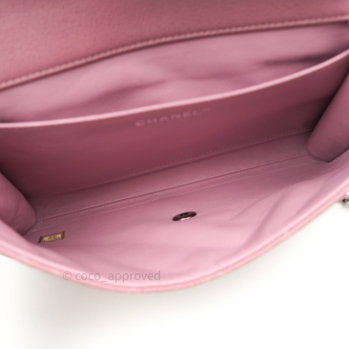 Chanel Quilted Clutch with Chain Pink Mauve Ruthenium Hardware