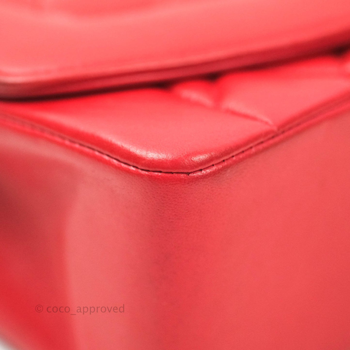 Chanel Red Quilted Lambskin Medium Vintage Classic Diana Flap Bag