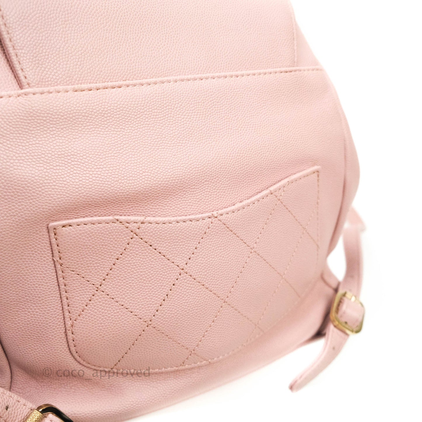 Chanel Quilted Business Affinity Backpack Pink Caviar Gold Hardware