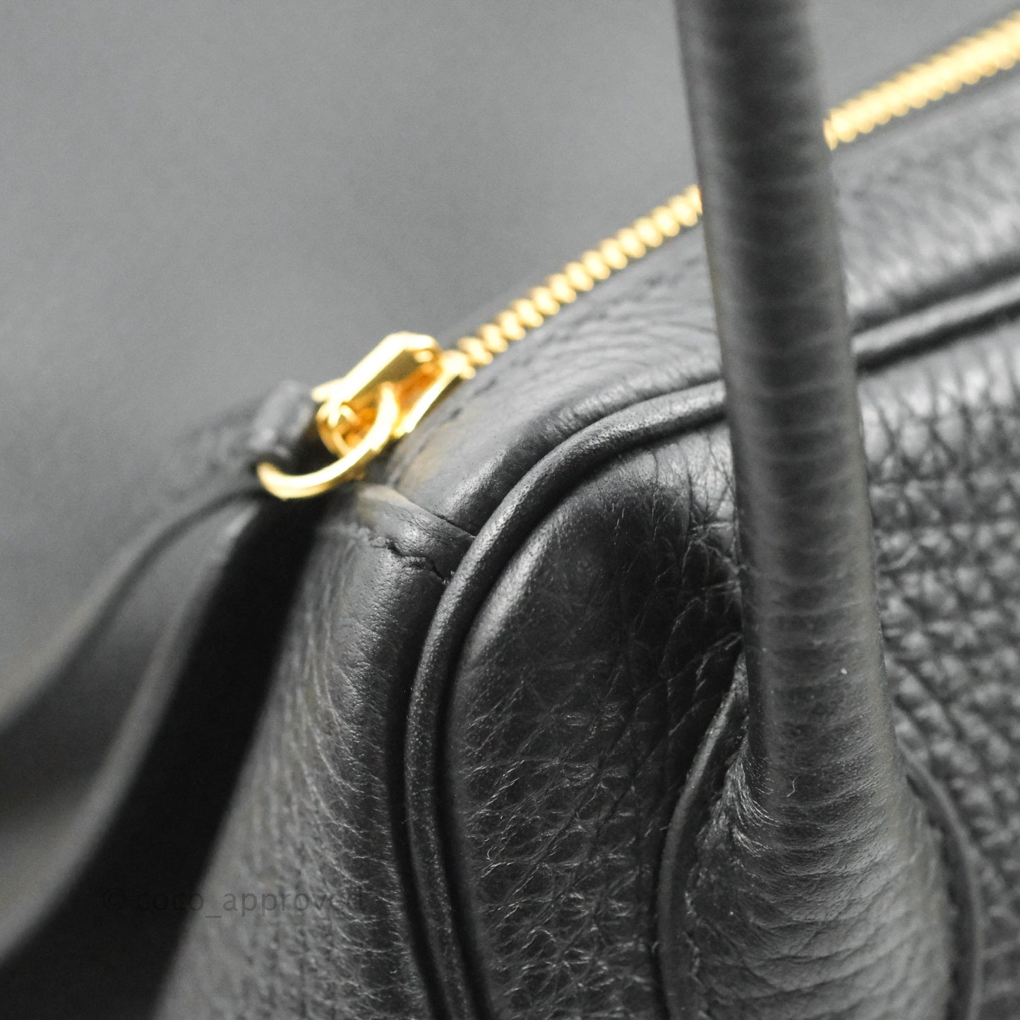 Hermès Lindy 26 Black Clemence Gold Hardware