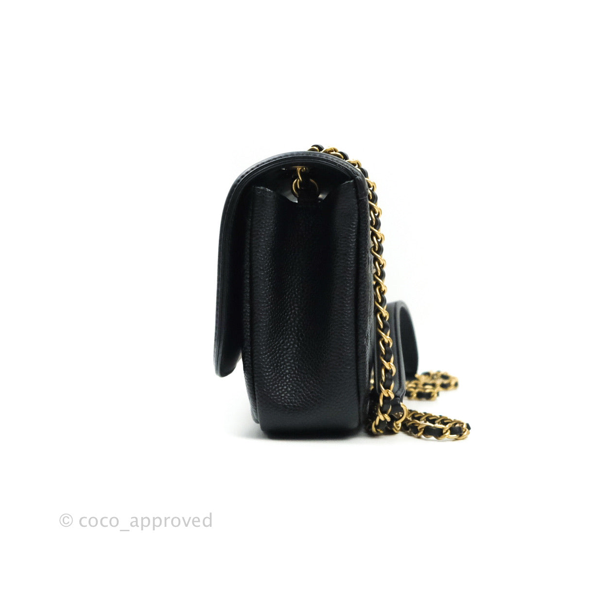 Chanel Quilted Small CC Filigree Flap Black Caviar