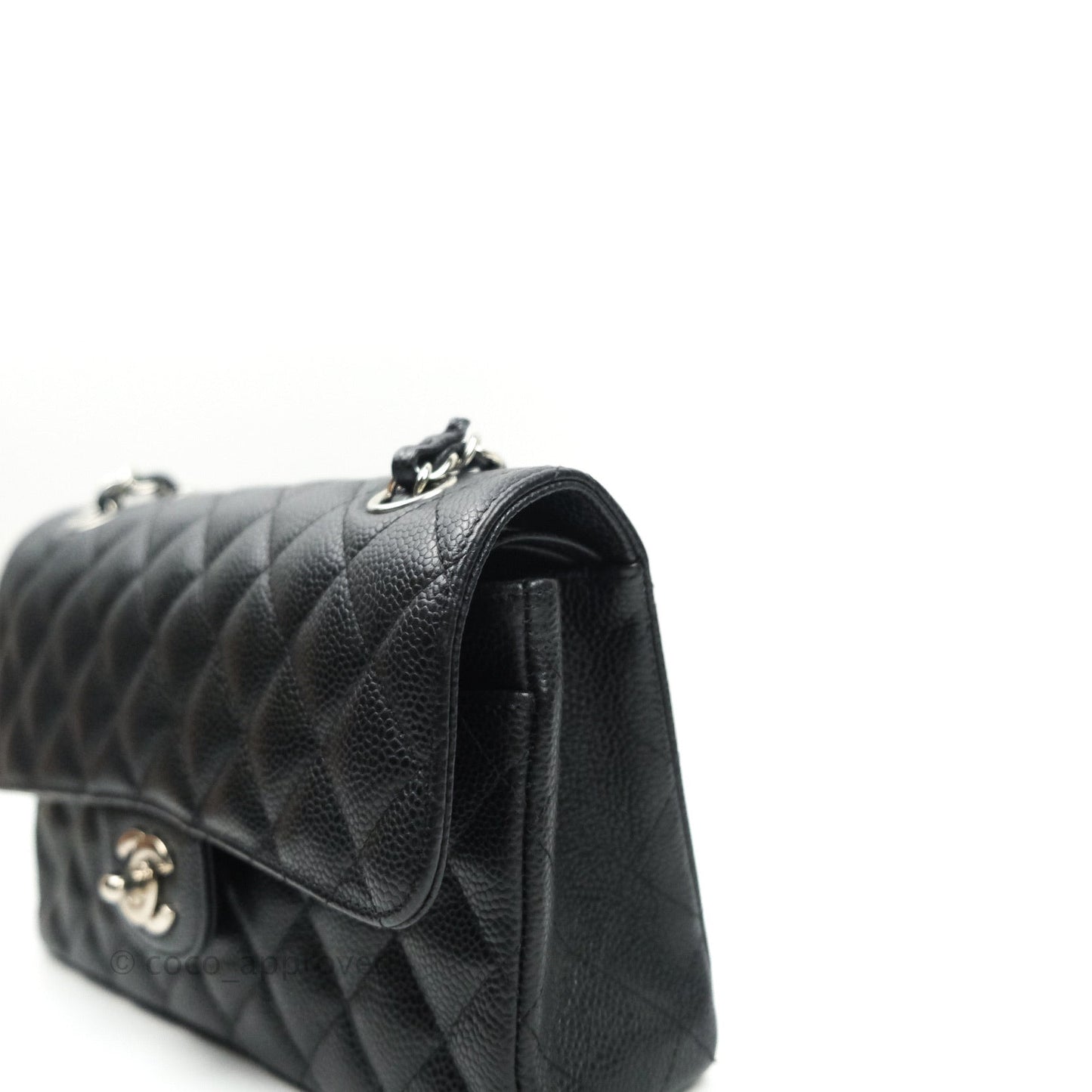 Chanel Classic Small S/M Flap Black Caviar Silver Hardware