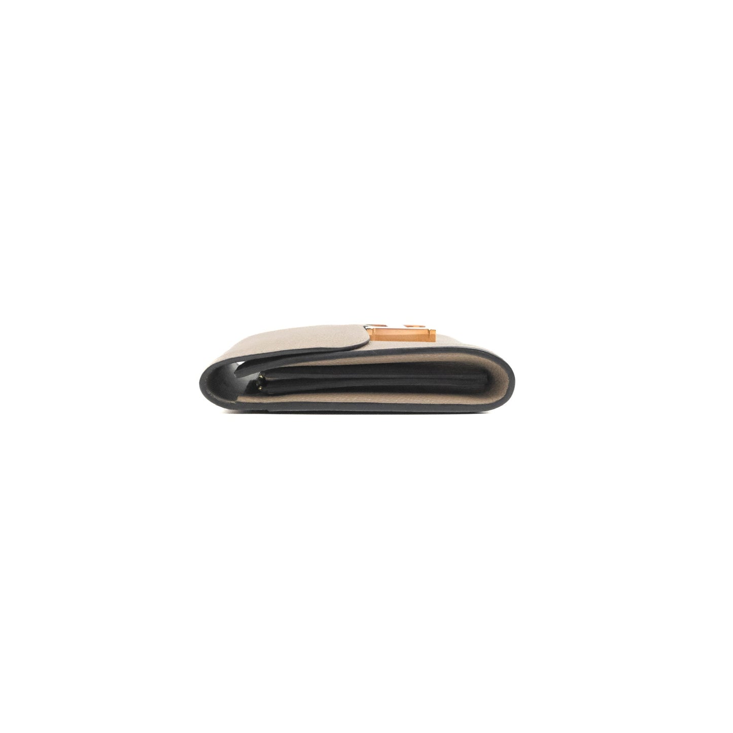 Hermès Constance Short Wallet Gris Asphalt Epsom Rose Gold Hardware