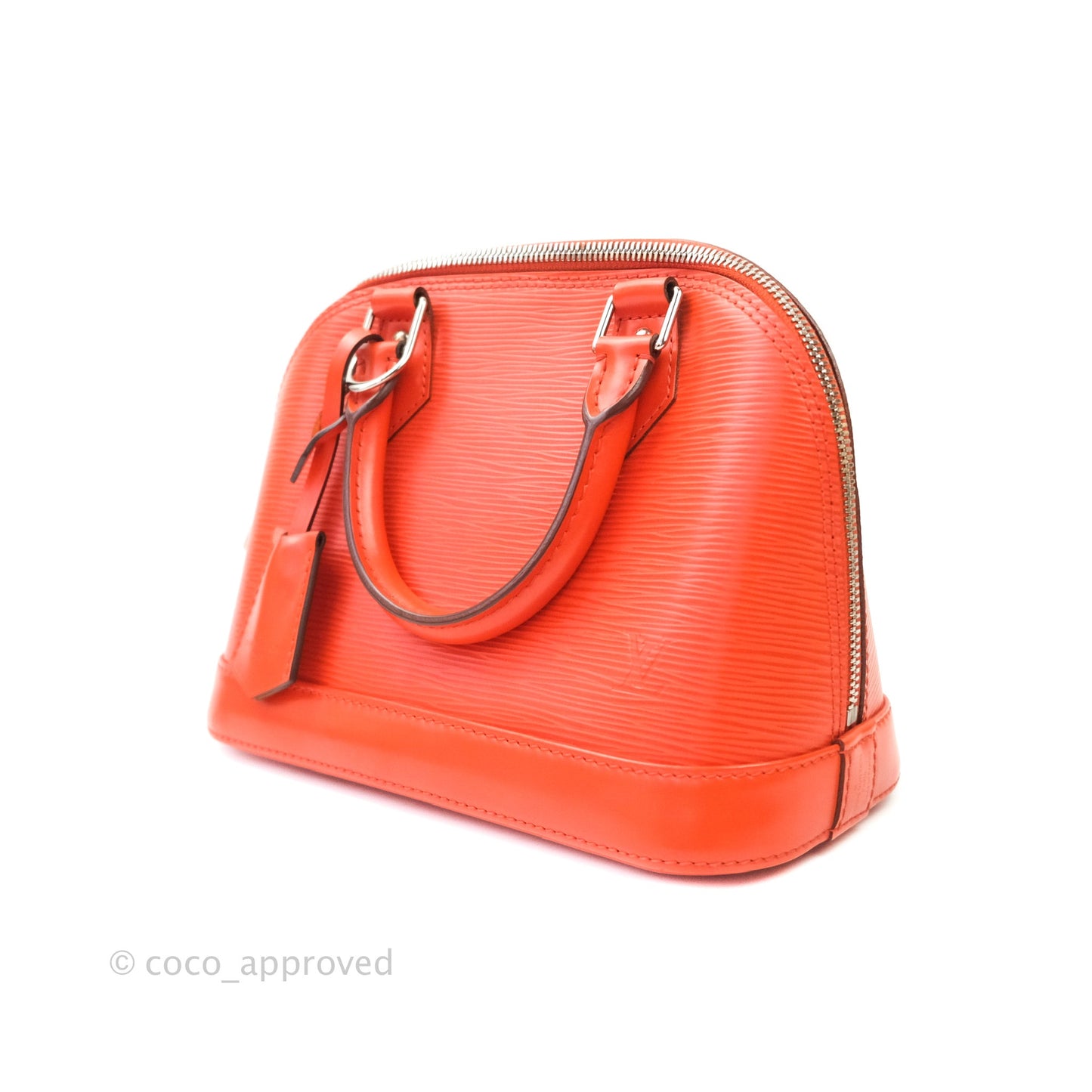 Louis Vuitton Epi Alma BB Orange Silver Hardware