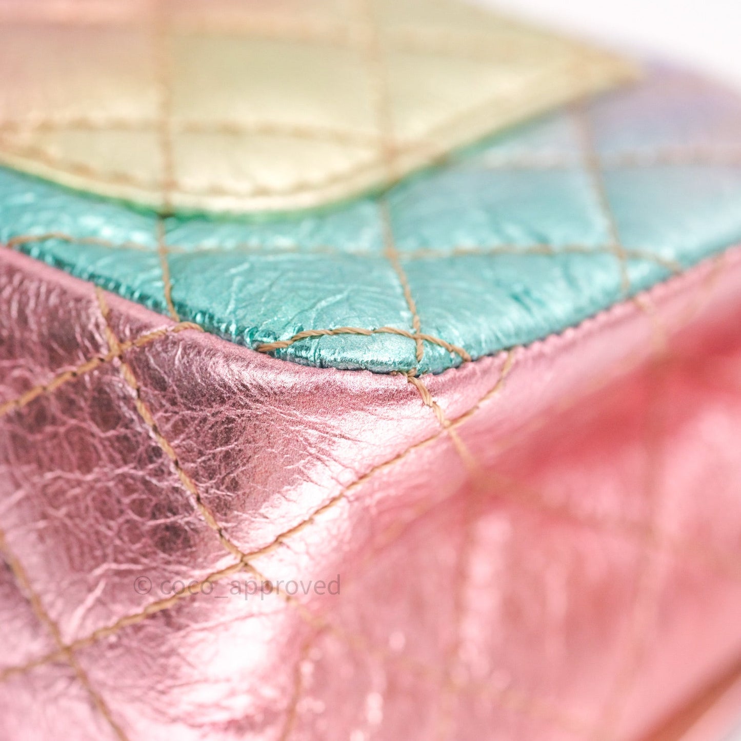 Chanel Mini Reissue 224 Rainbow Quilted Calfskin Gold Hardware