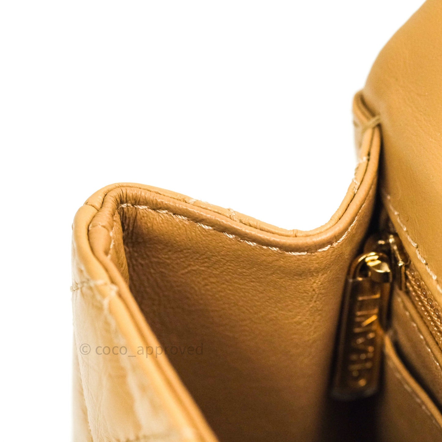Chanel Mini Reissue 224 Beige Aged Calfskin Gold Hardware