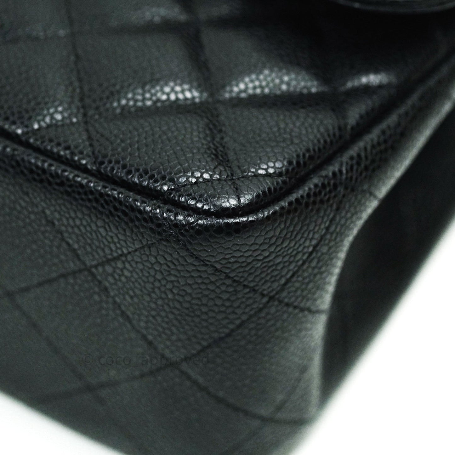 Chanel Classic Jumbo Double Flap Black Quilted Caviar Silver Hardware⁣⁣
