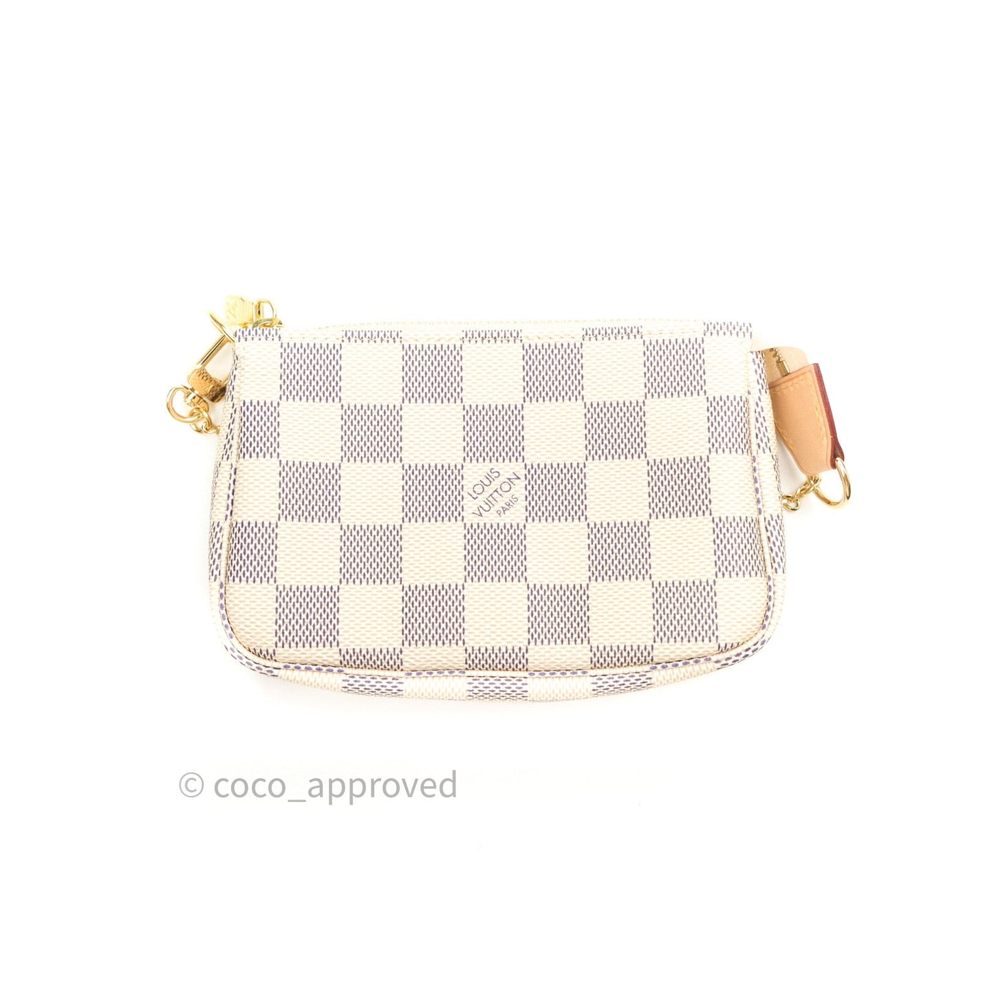 Louis Vuitton Mini Pochette Accessories⁣ Damier Azur Canvas