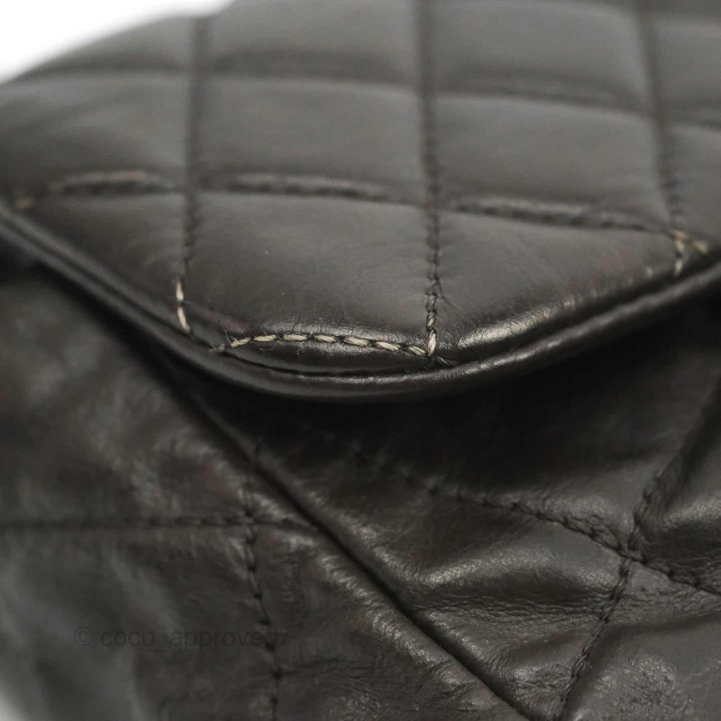 Chanel Chic Quilted Flap Bag Iridescent Dark Brown Calfskin Ruthenium Hardware